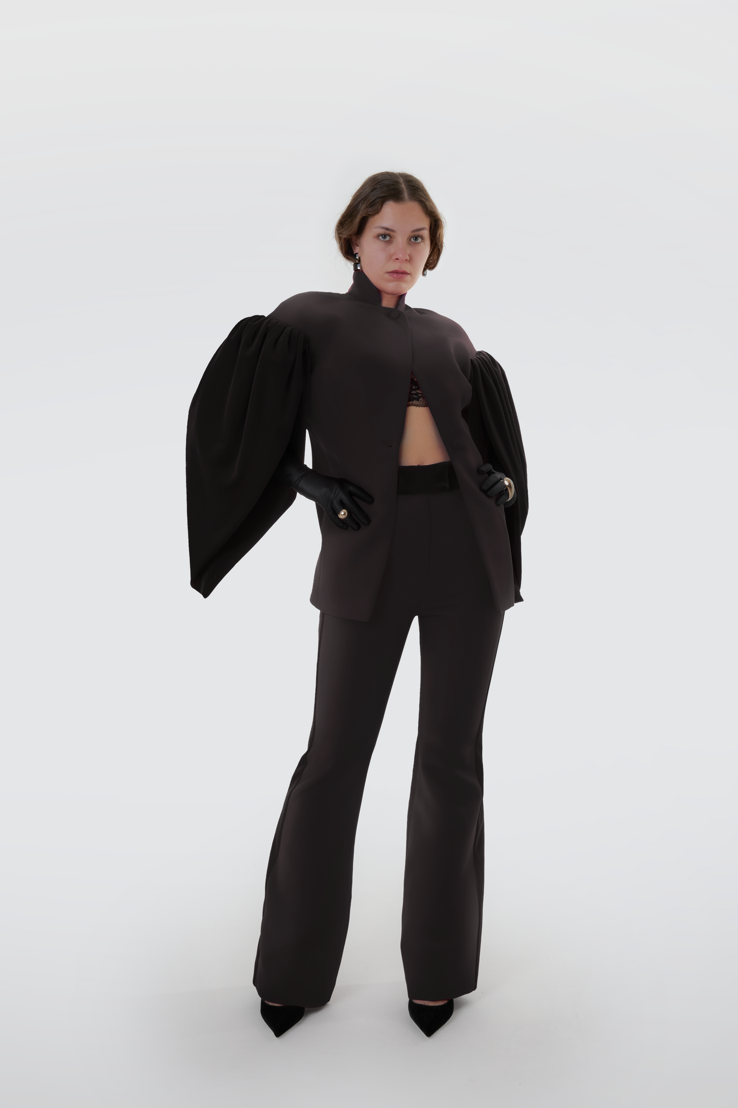 Modern vegan womenswear piece with clean design