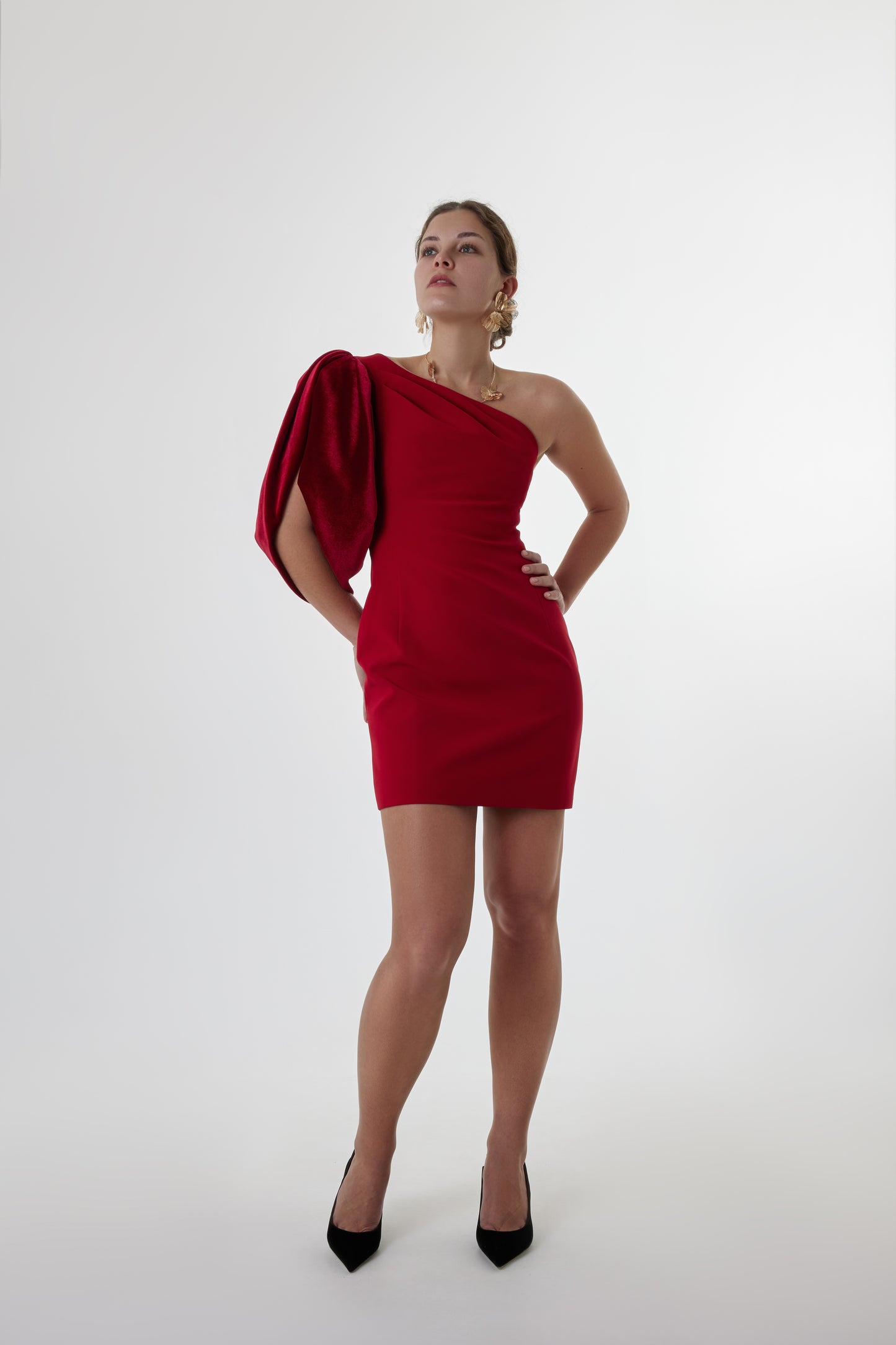Modern vegan womenswear piece with clean design