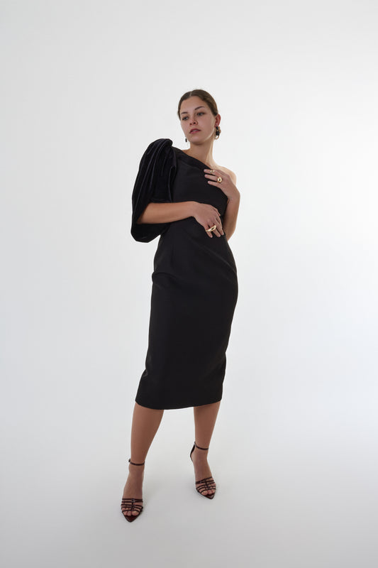 Modern vegan womenswear piece with clean design